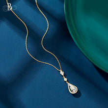 Cargar imagen en el visor de la galería, Collar de plata gota brillante con cristales Swarovski