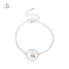 Cargar imagen en el visor de la galería, Pulsera de plata ciervo color topacio con cristales Swarovski