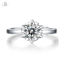 Cargar imagen en el visor de la galería, Anillo de compromiso Lisboa con diamante moissanita