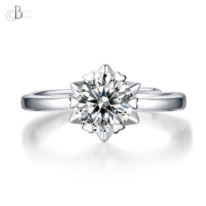 Anillo de compromiso Lisboa con diamante moissanita