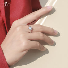 Cargar imagen en el visor de la galería, Anillo de compromiso Lisboa con diamante moissanita