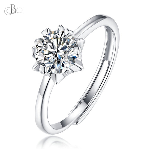 Anillo de compromiso Lisboa con diamante moissanita