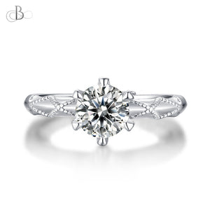 Anillo de compromiso Estambul con diamante moissanita