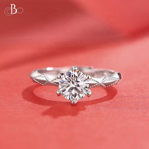 Anillo de compromiso Estambul con diamante moissanita