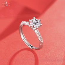 Cargar imagen en el visor de la galería, Anillo de compromiso Estambul con diamante moissanita