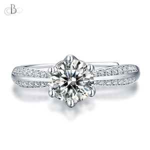 Anillo de compromiso Praga con diamante moissanita