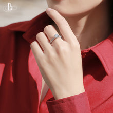 Cargar imagen en el visor de la galería, Anillo de compromiso Praga con diamante moissanita