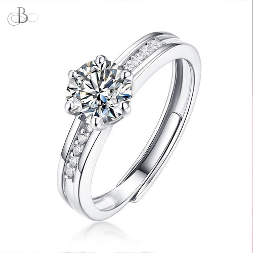 Anillo de compromiso Viena con diamante moissanita