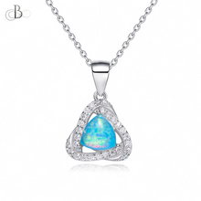 Cargar imagen en el visor de la galería, Collar de plata lazos brillantes con piedra ópalo