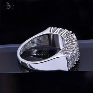 Anillo de plata destello de zirconias
