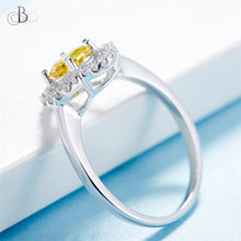 Cargar imagen en el visor de la galería, Anillo de plata flor brilllante con zirconia y cristales Swarovski
