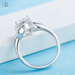 Anillo de plata solitario con zirconia Swarovski