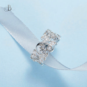 Anillo de plata brillante con cristales Swarovski