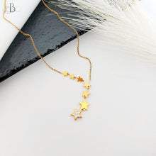 Cargar imagen en el visor de la galería, Collar de acero lluvia de estrellas