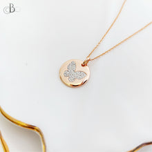 Cargar imagen en el visor de la galería, Collar mariposa brillante con cristales Swarovski