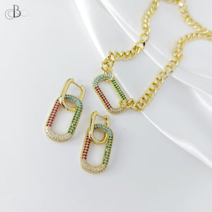 Collar eslabón multicolor