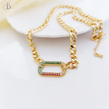 Cargar imagen en el visor de la galería, Collar eslabón multicolor